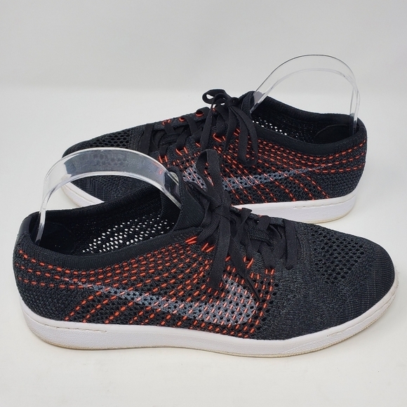 NIKE NIKECOURT TENNIS CLASSIC ULTRA FLYKNIT BLACK SNEAKERS SHOES WOMEN SIZE 10.5 - Picture 6 of 12